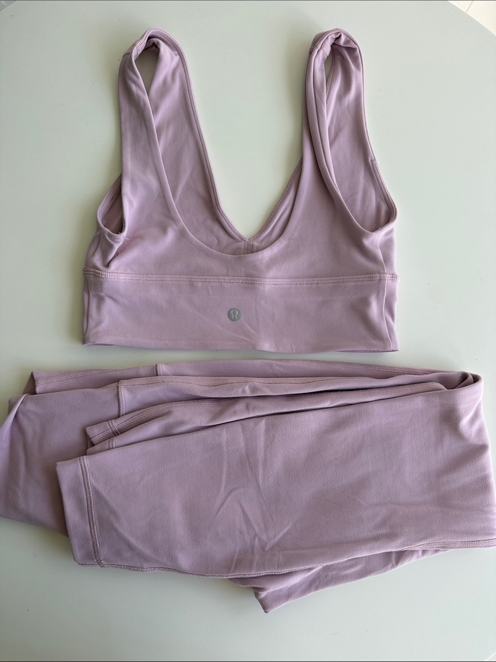 lululemon athletica Light Lavender Low-Impact Sports Bra and Leggings Set